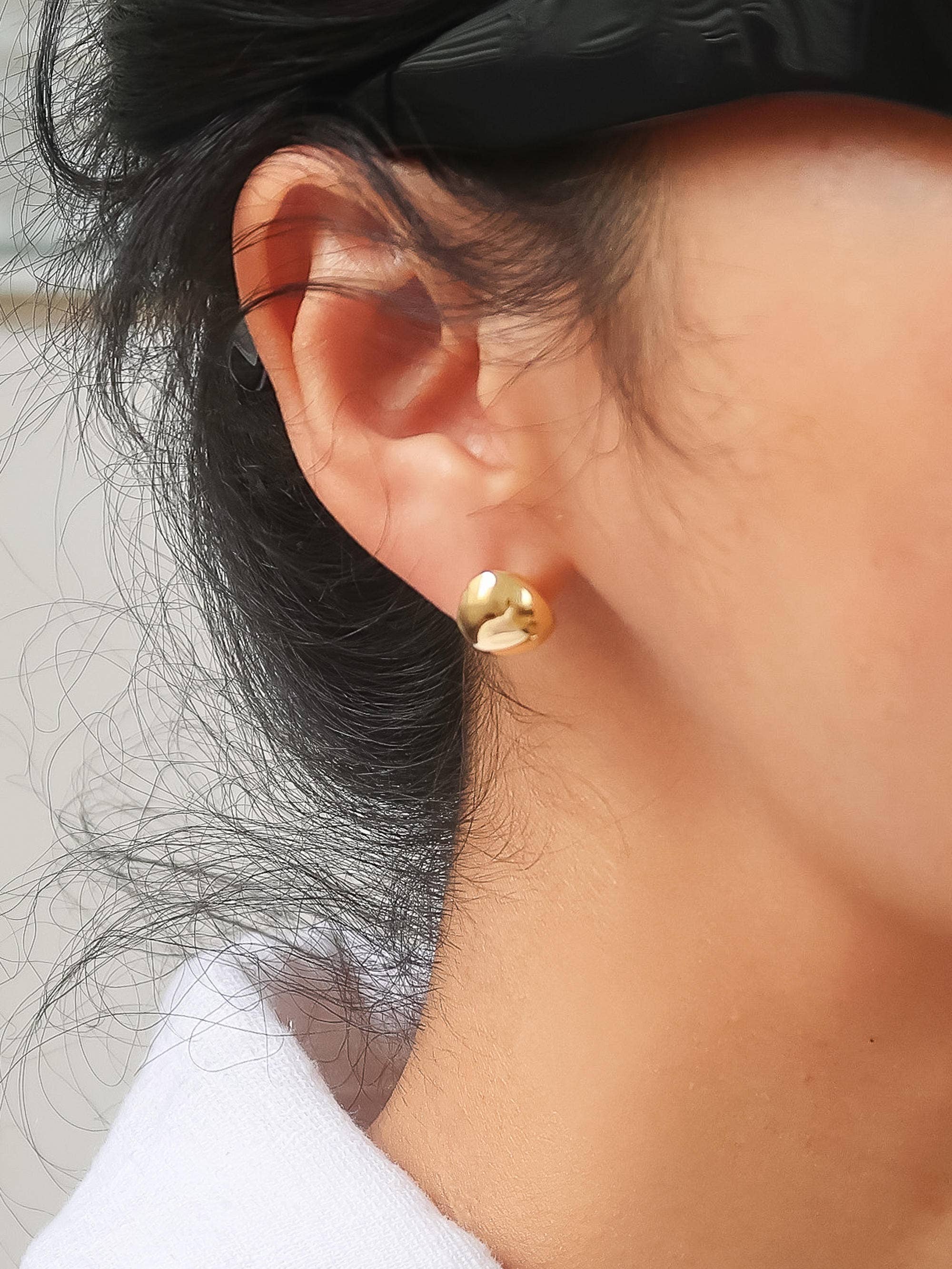 Gold Dome Earrings