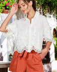 Honeysuckle Fields Eyelet Lace Top
