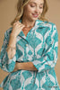 In the Palms Top-Teal Blue