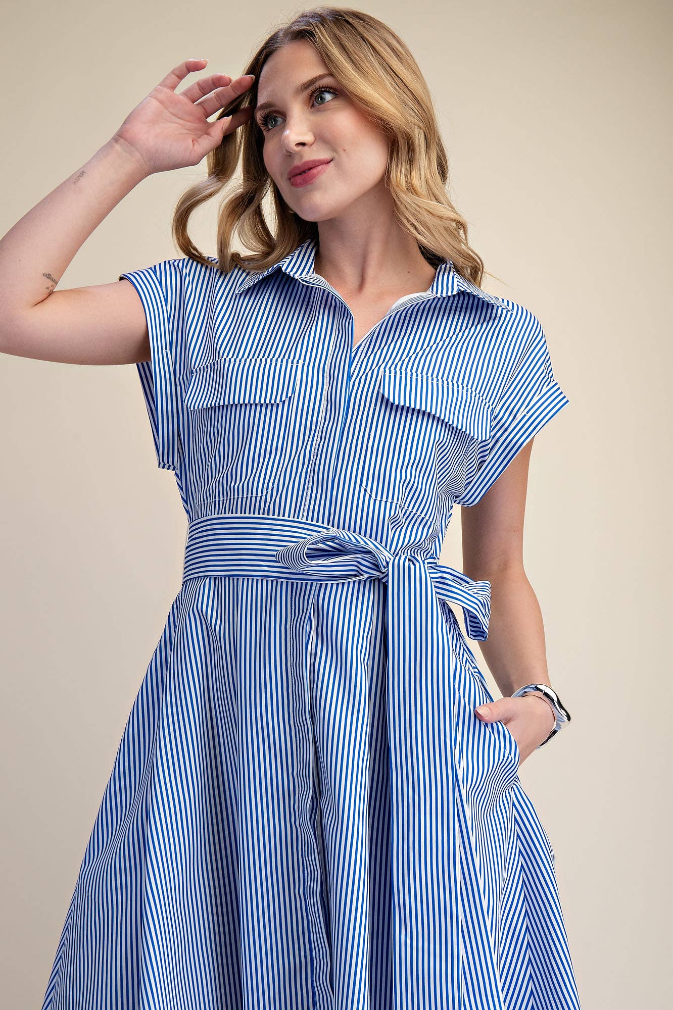 Shore Club Midi Dress-Royal