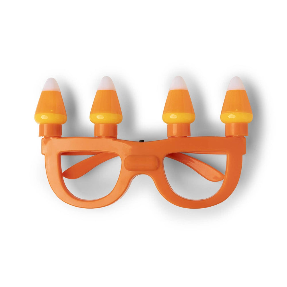 Jumbo Flashing Halloween Glasses-Candy Corn