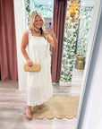 PREORDER: Fleur Romance Midi Dress-Off White