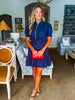 Joyful Smiles Dress-Navy