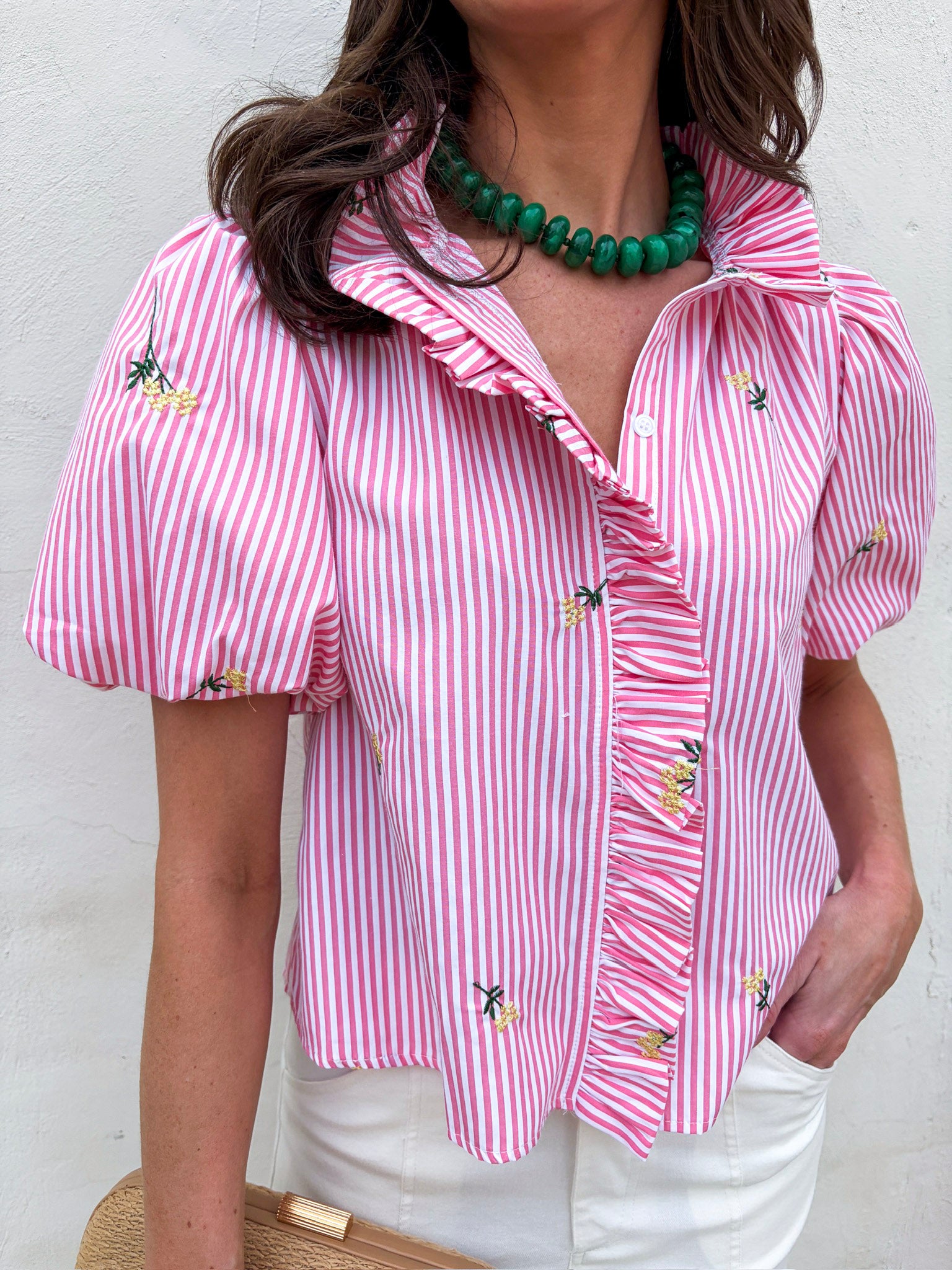 Spring Fling Bubble Sleeve Top