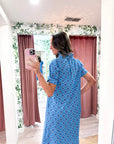 Bright Side Midi Dress-Sapphire