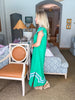 Meet in Mykonos Midi Dress-Green