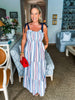 Summer Spark Striped Maxi Dress