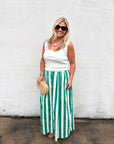 Summer Adventure Maxi Skirt-Green