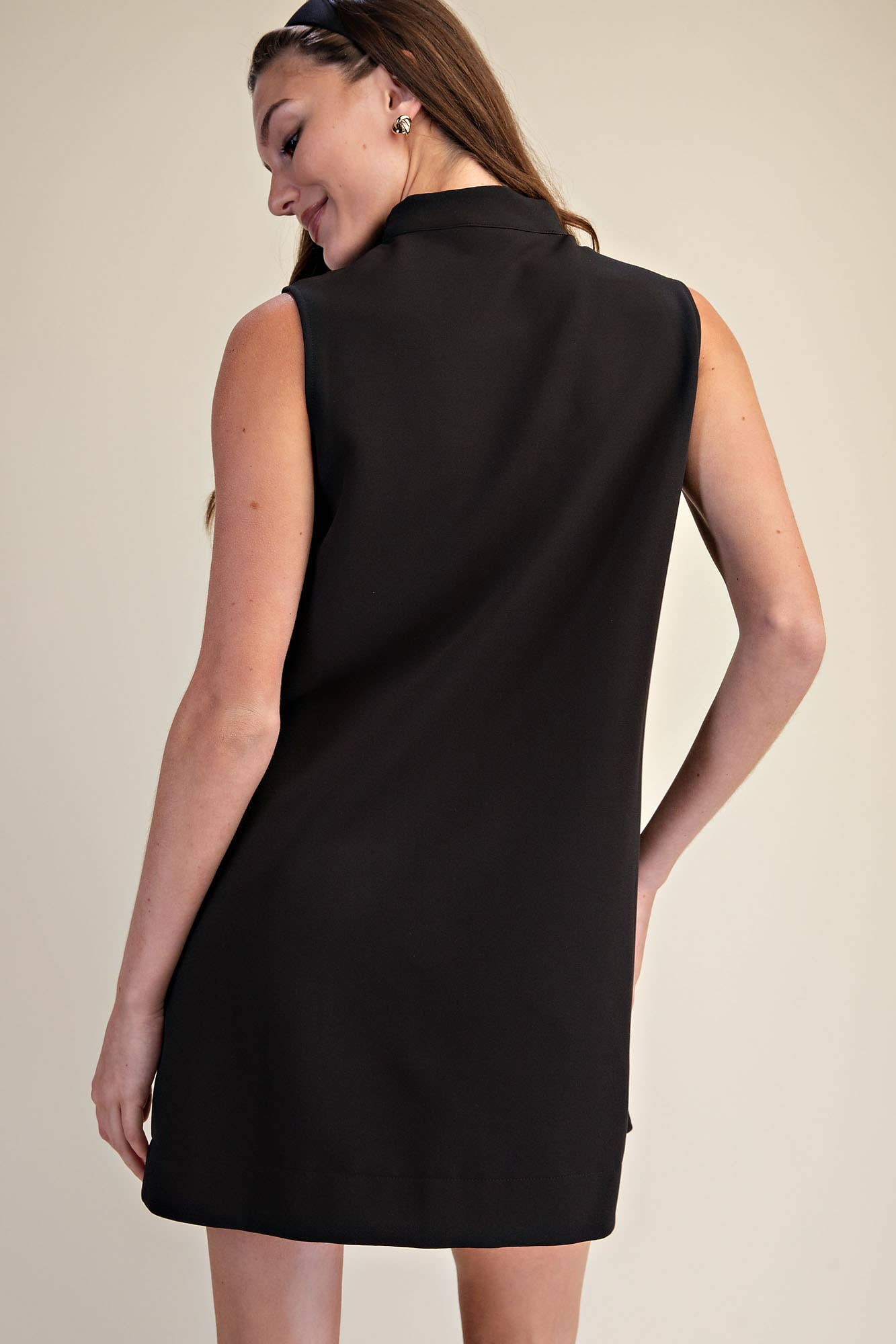 Yacht Luxe Mini Dress-Black