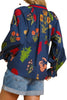 Bistro Charm Floral Top-Midnight