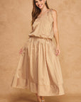 Breton Twisted Bubble Top-Tan/Blush