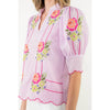 Sunny Horizon Embroidered Top-Pink