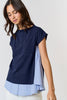 School Girl Asymmetrical Top