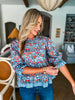 Floral Blue Bloom Top