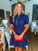 Joyful Smiles Dress-Navy