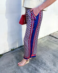 Checkerboard Wide Leg Pants