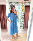 Bright Side Midi Dress-Sapphire