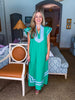 Meet in Mykonos Midi Dress-Green