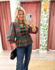 Yuletide Belle Peplum Top