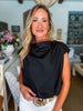 Practically Perfect Bubble Top-Black