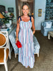 Summer Spark Striped Maxi Dress