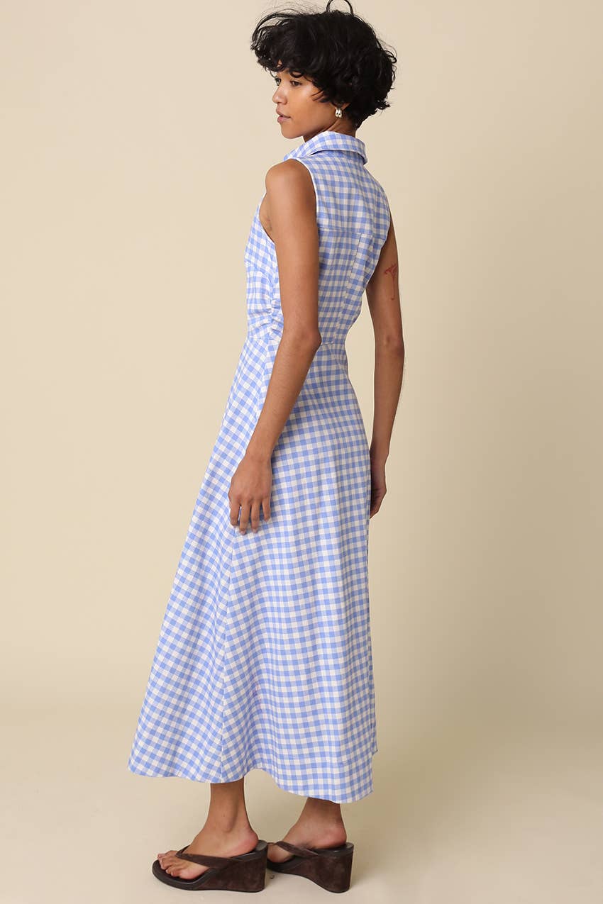 Gene Gingham Maxi Dress