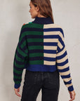 Rugby Polo Sweater-Varsity Stripes