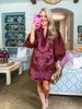 Harvest Charm Embroidered Mini Dress-Chocolate