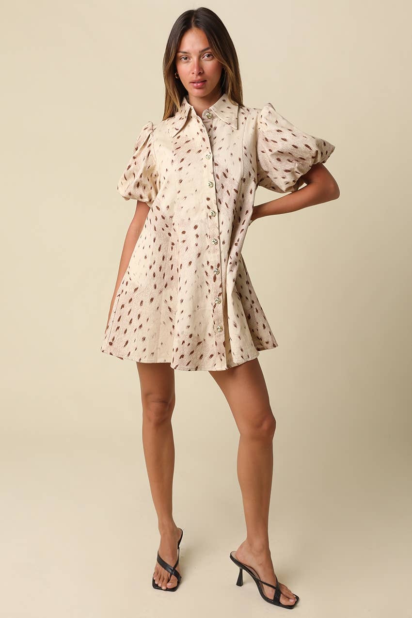 Evie Puff Sleeve Mini Dress