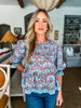Floral Blue Bloom Top