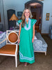 Meet in Mykonos Midi Dress-Green