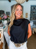 Practically Perfect Bubble Top-Black