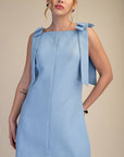 Breakfast at Tiffany's Mini Dress-Light Blue