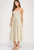 Sweet Nothings Floral Midi Dress-Butter Yellow