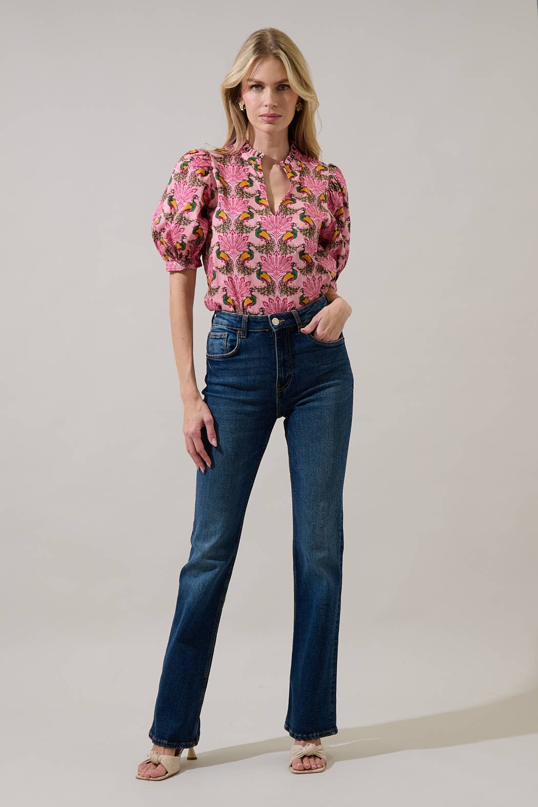 Peacock Bay Puff Sleeve Top