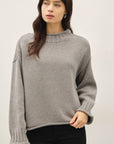 Downtown Girl Sweater-Heather Gray