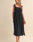 PREORDER: Fleur Romance Midi Dress-Black