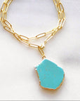 Luma Turquoise Medallion Necklace