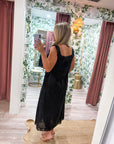 PREORDER: Fleur Romance Midi Dress-Black