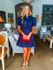 Joyful Smiles Dress-Navy