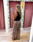 Dazzle Stripe Wide Leg Sequin Pants