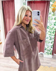 Rosie Washed Collared Mini Dress