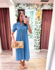 Bright Side Midi Dress-Sapphire