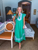 Meet in Mykonos Midi Dress-Green