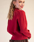 Fireside Cottage Cardigan-Cherry