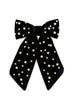 Velvet and Pearls Bow Clip