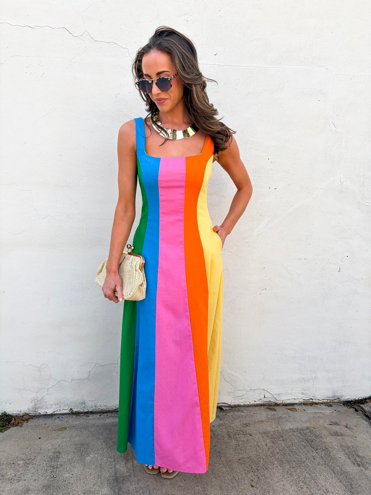 Rainbow Skies Maxi Dress Medium