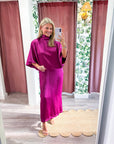 Candlelight Satin Midi Dress