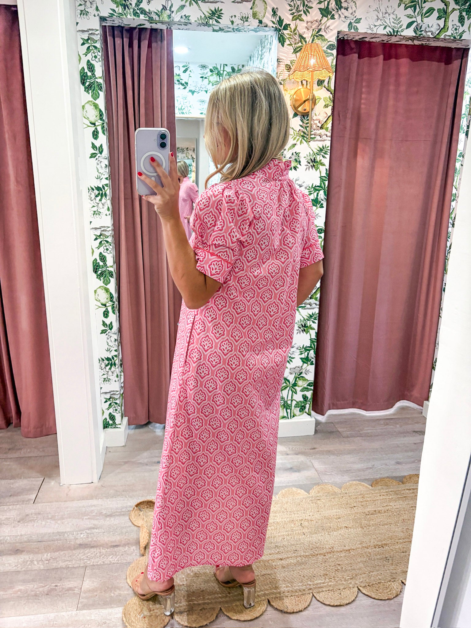 Bright Side Midi Dress-Blush