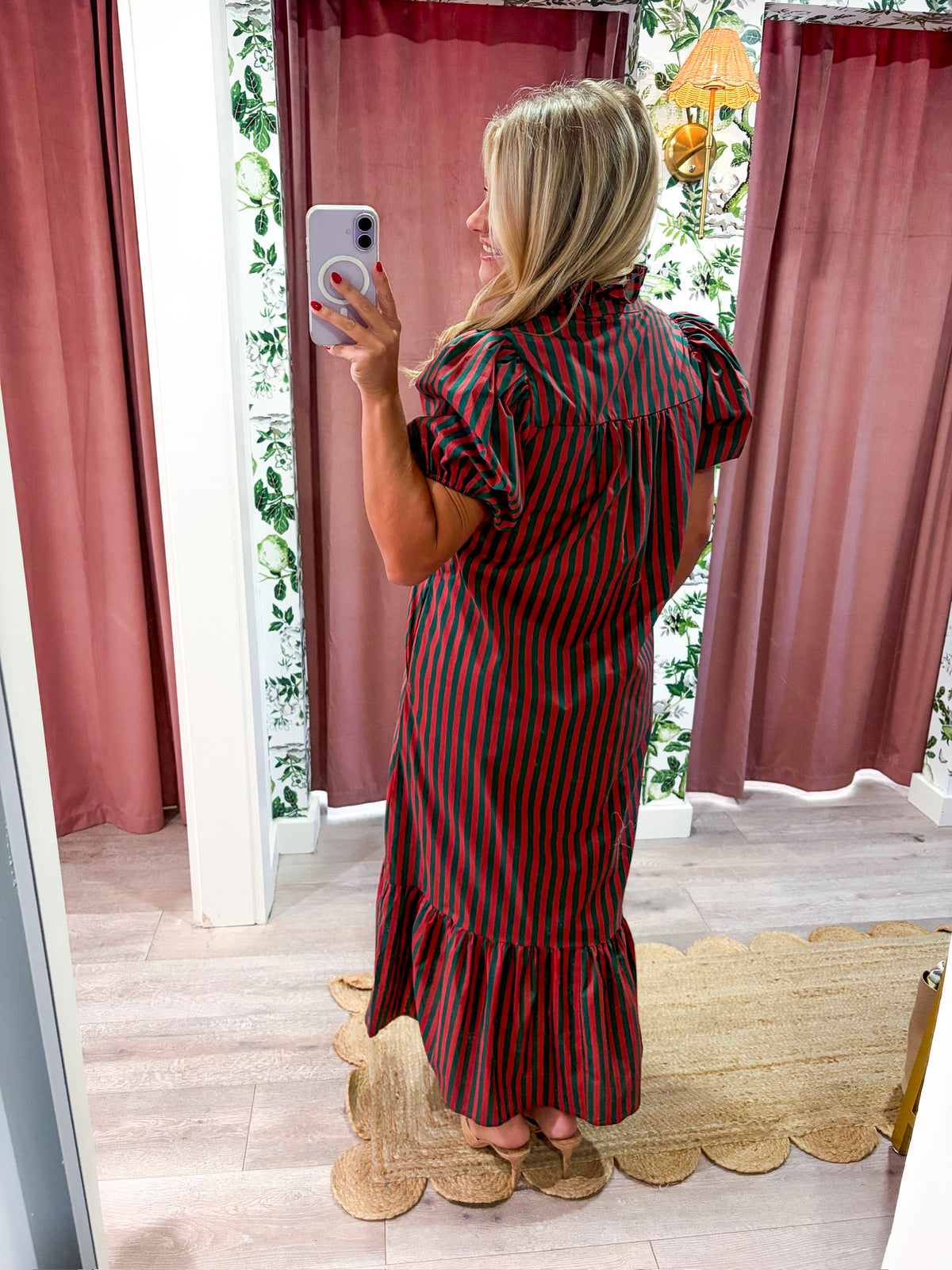 Clover Cottage Stripe Midi Dress